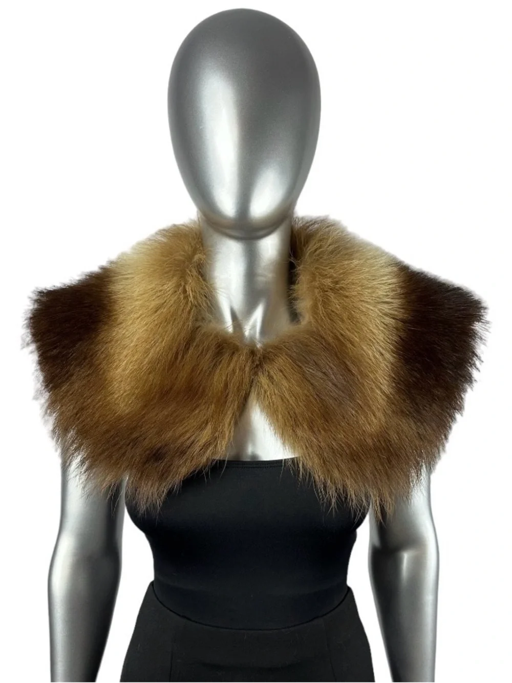 Brown Fox Collar, 35” L, Certified Vintage Fur